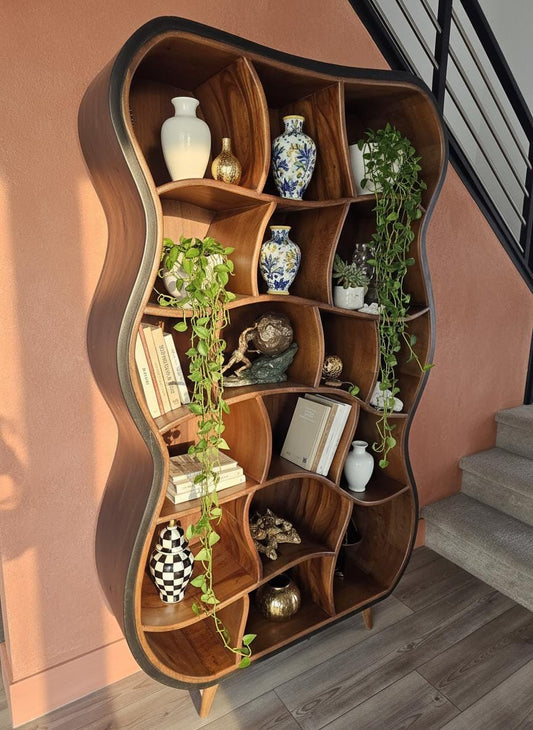 Handcrafted Wooden Bookcase | Luxury Statement Furniture - 100% Wood