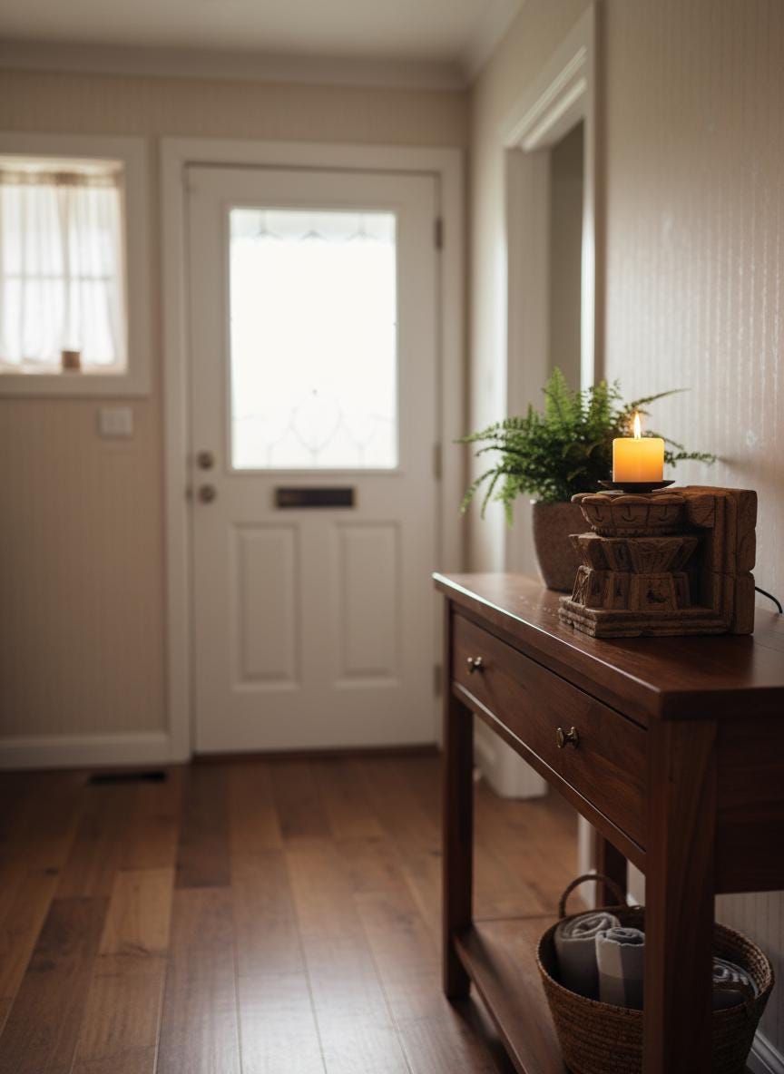 Hand Carved Wooden Candle Holder – Rustic Candle Stand