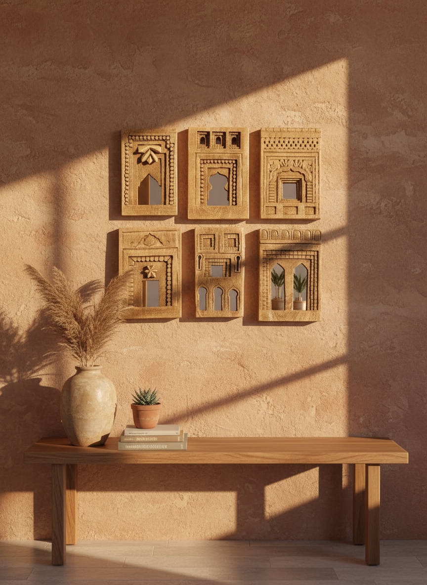 Handmade Wooden Wall Mirrors – Carved & Vintage Designs