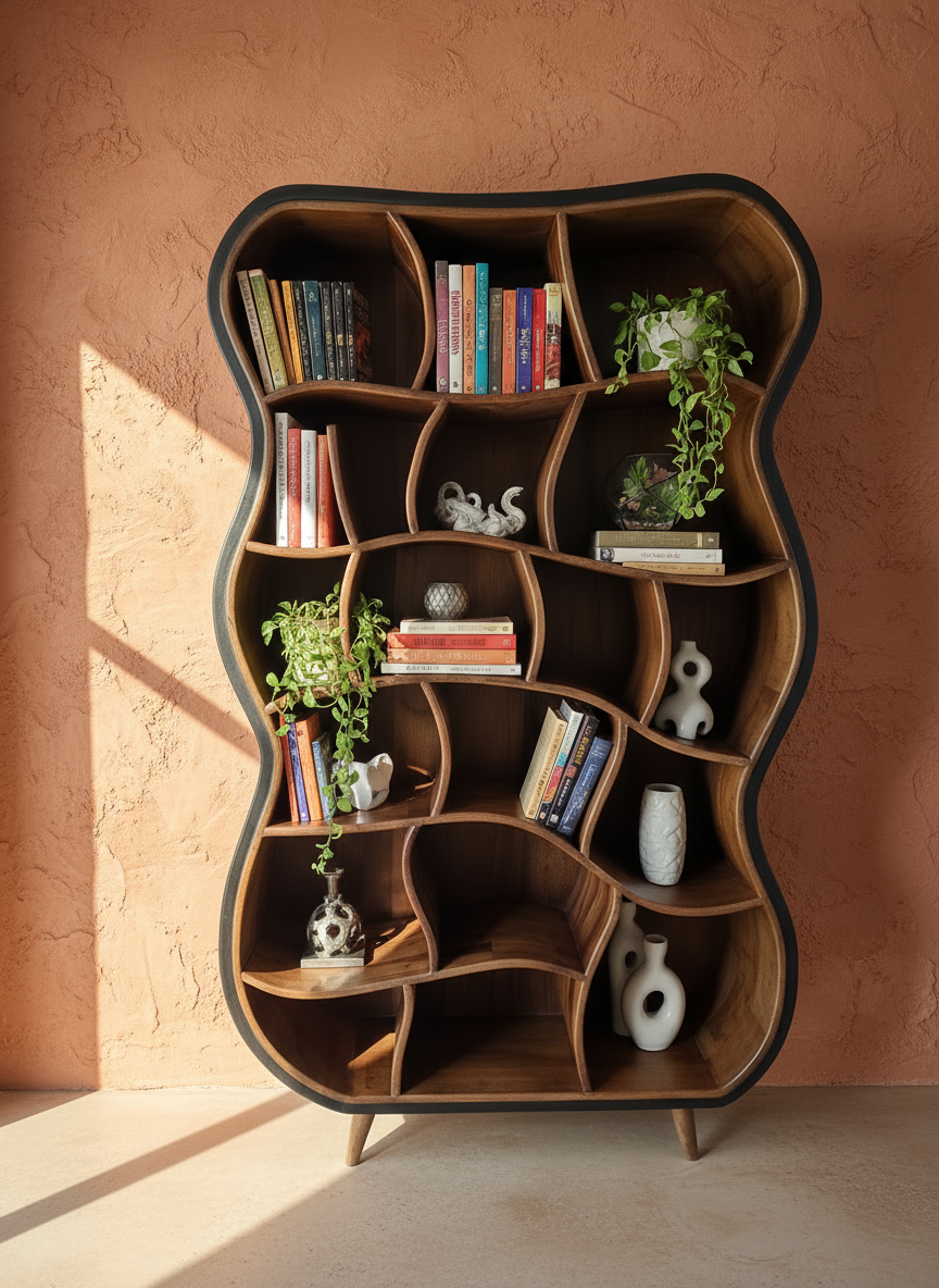 Handmade Wooden Bookcases – Bespoke Carved Furniture