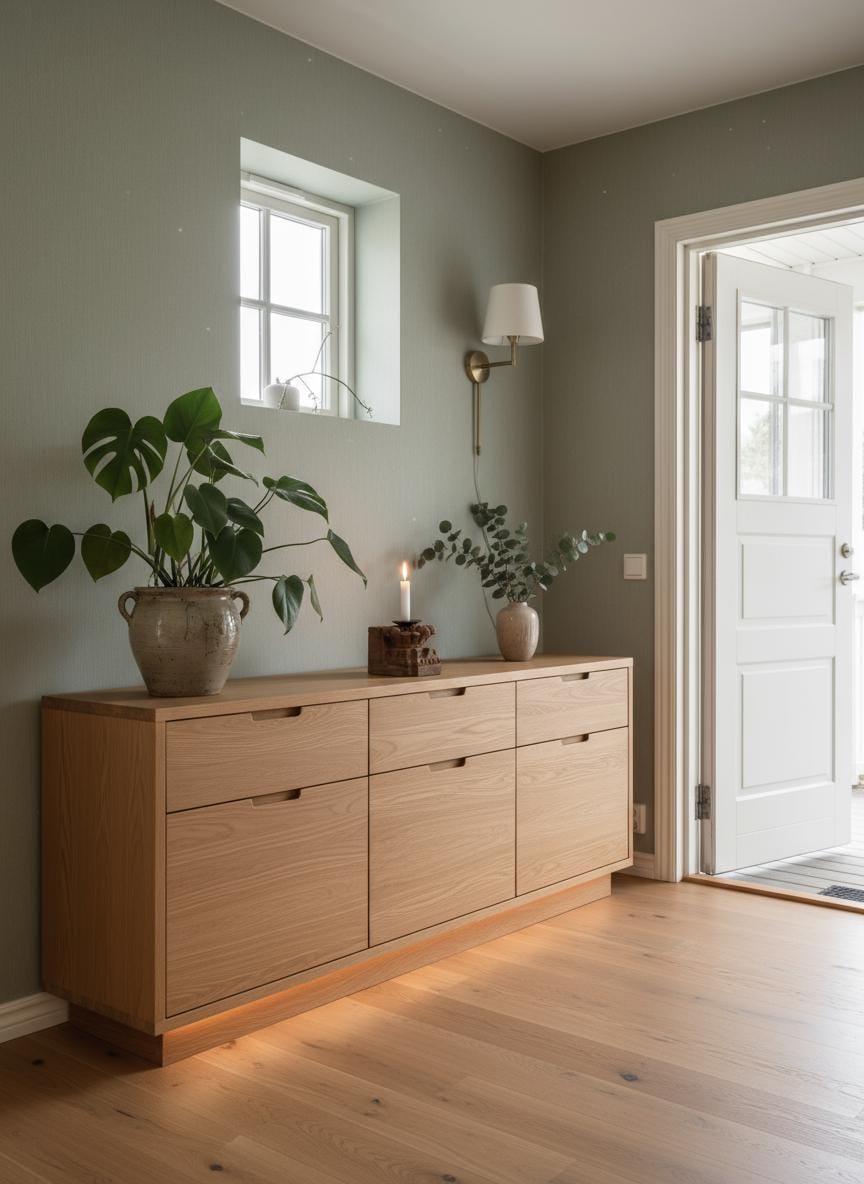 Hand Carved Wooden Candle Holder & 04 Tealight Block