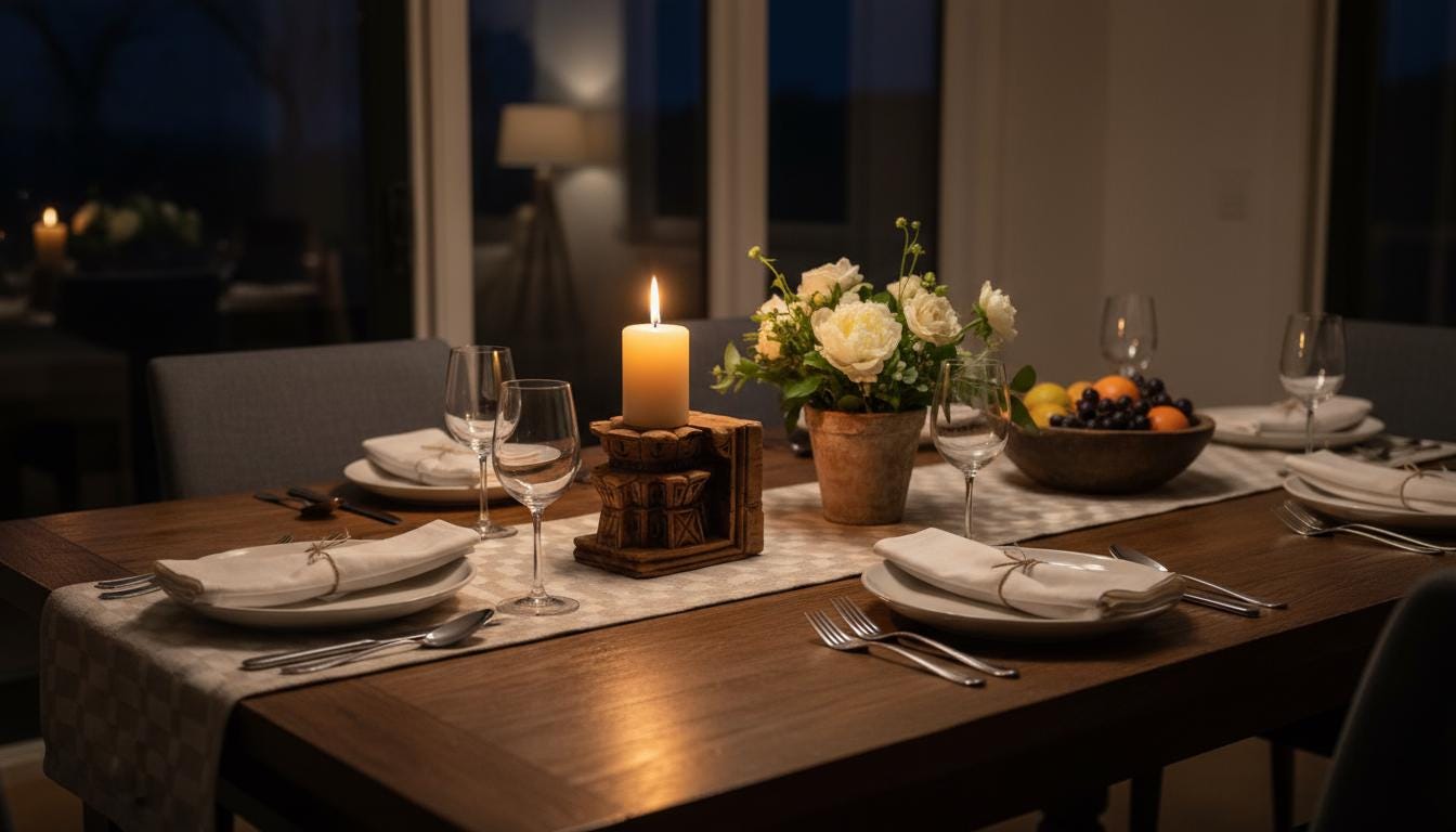 Hand Carved Wooden Candle Holder – Rustic Candle Stand