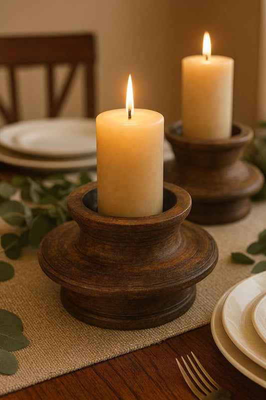 Handmade Wooden Candle Stand