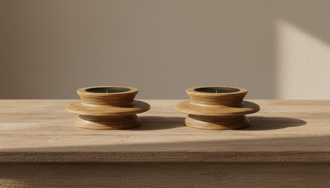 Handmade Wooden Candle Stand